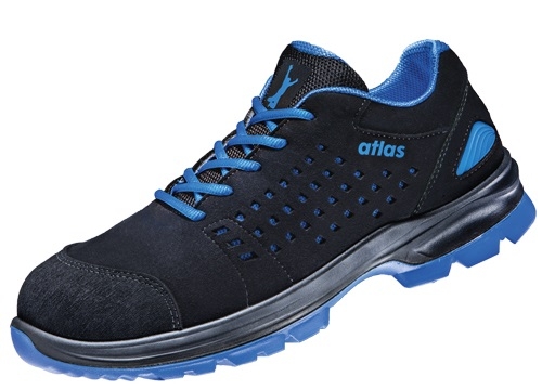 ATLAS-S1P-Sicherheits-Arbeits-Berufs-Schuhe, Halbschuhe, SL 405 blue, ESD, schwarz/blau