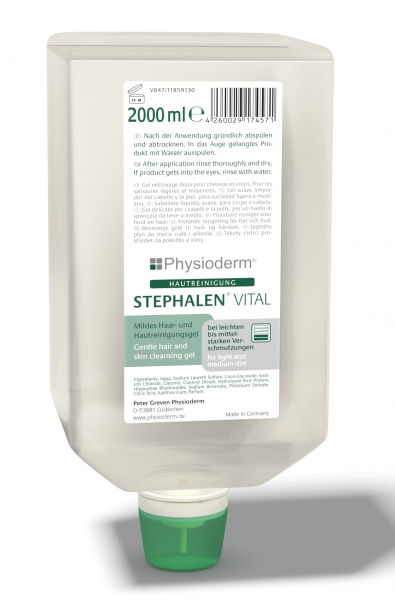 GREVEN-Hand-/Hände-Reiniger, HAUTREINIGUNG, Stephalen® Vital, 2000 ml Faltflasche