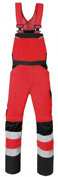 HAVEP-Warnschutz-Latzhose, 290 g/m², leuchtrot-kohlengrau