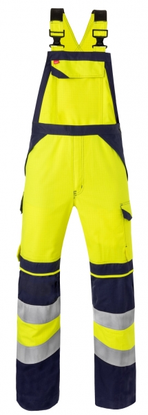 HAVEP-Latzhose, 300 g/m², leuchtgelb/marine