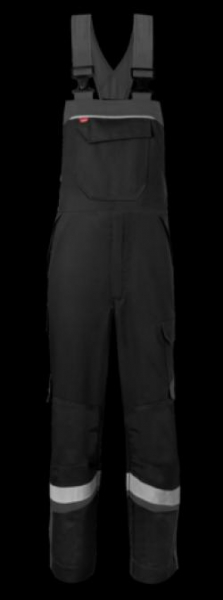 HAVEP-5safety Image +, Schweier-Latzhose, Reflexstreifen, schwarz/kohlengrau