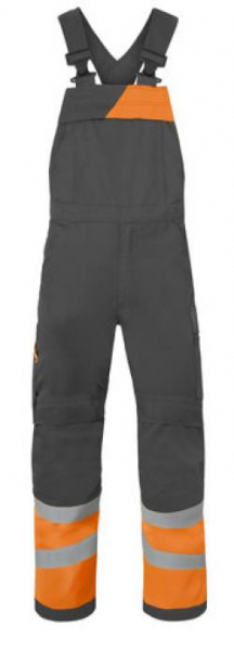 HAVEP-Latzhose, High Visibility, charcoal/warnorange