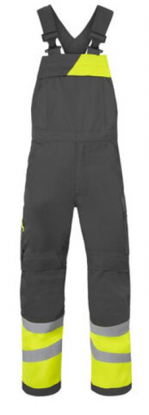HAVEP-Latzhose, High Visibility, kohlengrau/warngelb