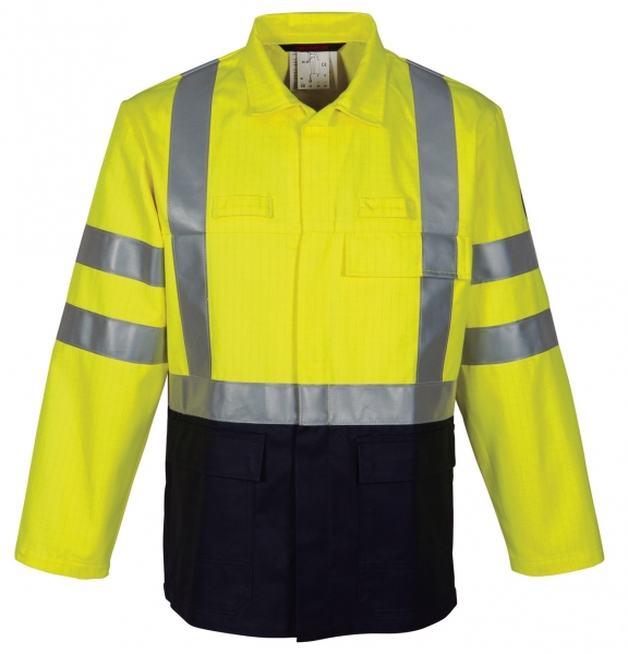 HAVEP-Warnschutz-Langjacke, 320 g/m², fluor-gelb/marine
