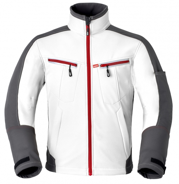 HAVEP-Softshell-Jacke, 320 g/m², weiß/charcoal-grau