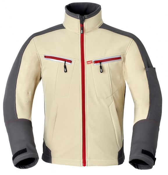 HAVEP-Softshell-Jacke, 320 g/m², sand/kohlengrau