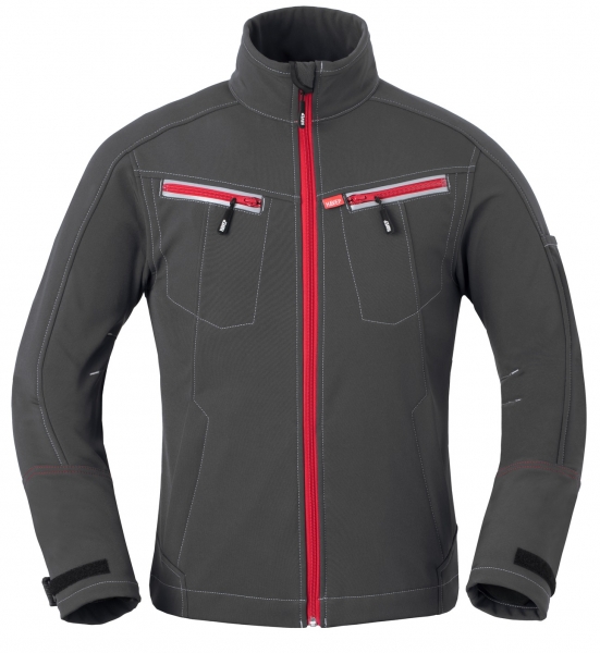 HAVEP-Damen-Softshell Jacke, 320 g/m², kohlengrau