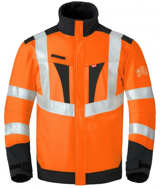 HAVEP-Multi-Shield-Softshell-Jacke, leuchtorange/marine