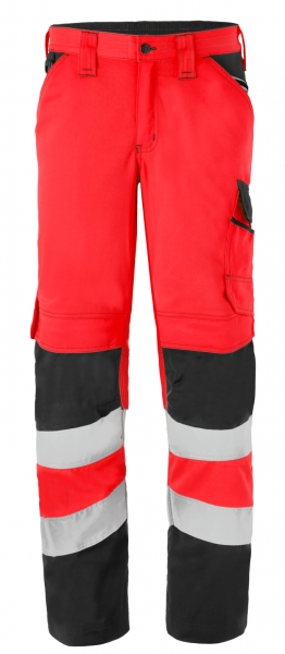 HAVEP-Warnschutz-Bundhose, 290 g/m², leuchtrot/kohlengrau