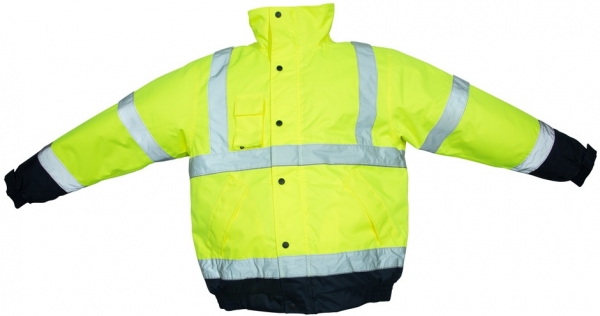 WATEX-Workwear, Warnschutz-Pilotenjacke, leuchtgelb/blau