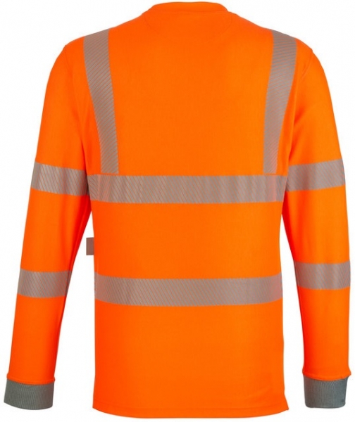 WATEX-Warnschutz-T-Shirt, langarm, leuchtorange