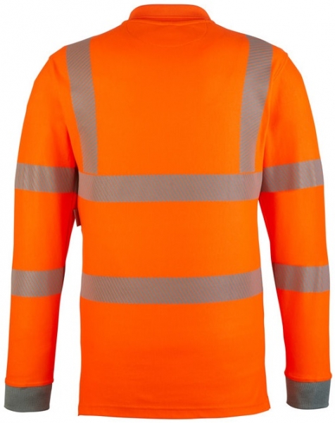 WATEX-Warnschutz-Polo-Shirt, langarm, leuchtorange