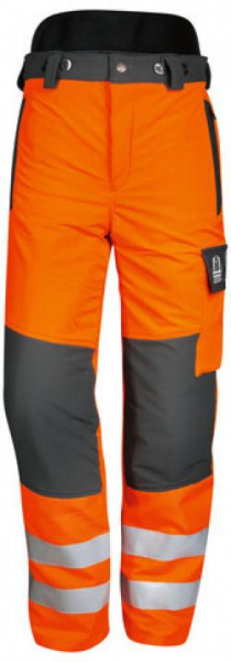 WATEX-Stretch-Warn-Schnittschutz-Bundhose, Farbe: leuchtorange/grau