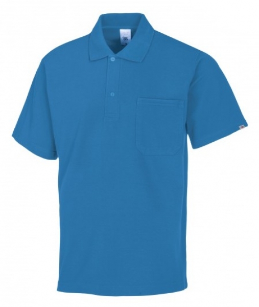 BP-Damen-Herren-Poloshirt, Arbeits-Berufs-Polo-Shirt, ca. 220g/m, azurblau