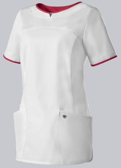 BP-Damen Schlupfkasack, weiss/koralle