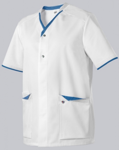 BP-Kasack für Sie & Ihn, weiss/azurblau