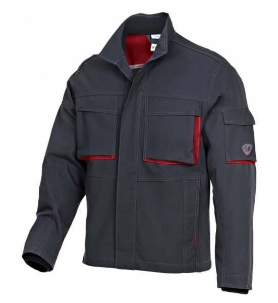 BP-Arbeits-Berufs-Jacke, ca. 305g/m, anthrazit/rot