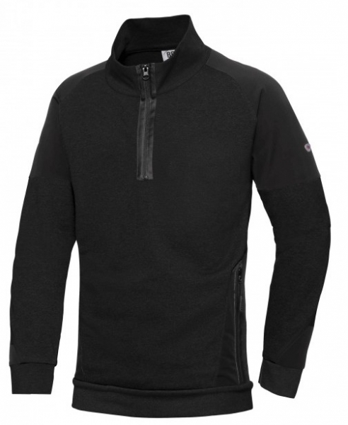 BP-Herren-Sweatshirt-Troyer, BPlus Modern Stretch, schwarz