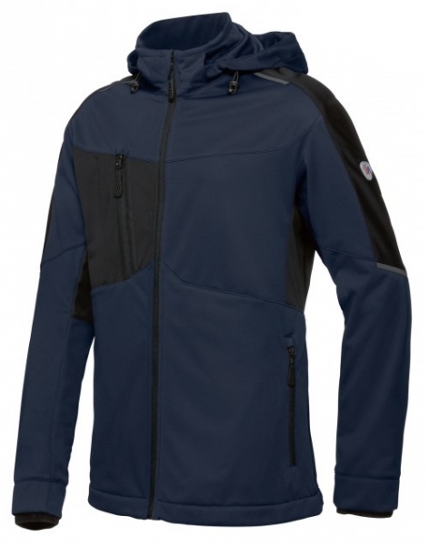 BP-Herren-Softshelljacke, BPlus Modern Stretch, nachtblau/schwarz