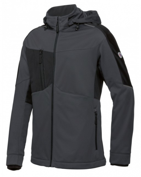 BP-Herren-Softshelljacke, BPlus Modern Stretch, anthrazit/schwarz