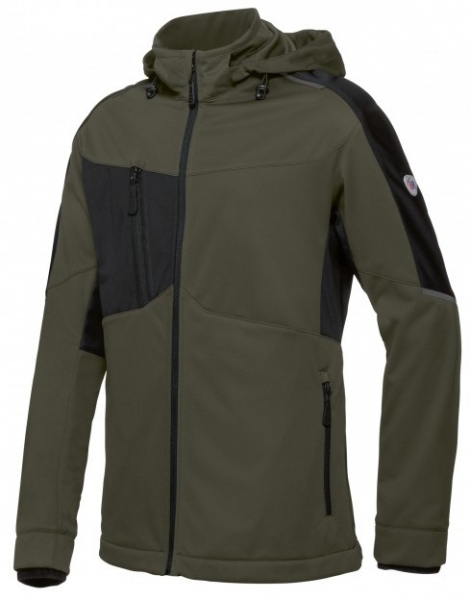 BP-Herren-Softshelljacke, BPlus Modern Stretch, oliv/schwarz