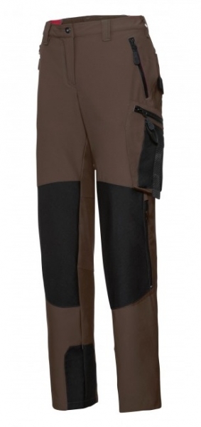 BP-Workwear-Superstretch-Damenhose, braun/schwarz