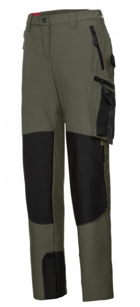 BP-Workwear-Superstretch-Damenhose, oliv/schwarz