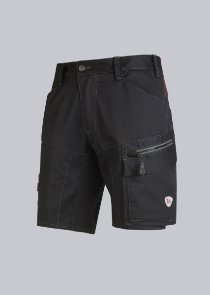 BP-HYBRID-SHORTS, leicht, Stretcheinstze, Reflexelemente am Bein und an der Schenkeltasche, Farbe: schwarz
