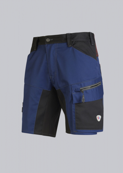 BP-HYBRID-SHORTS, leicht, Stretcheinstze, Reflexelemente am Bein und an der Schenkeltasche, Farbe: nachtblau/schwarz