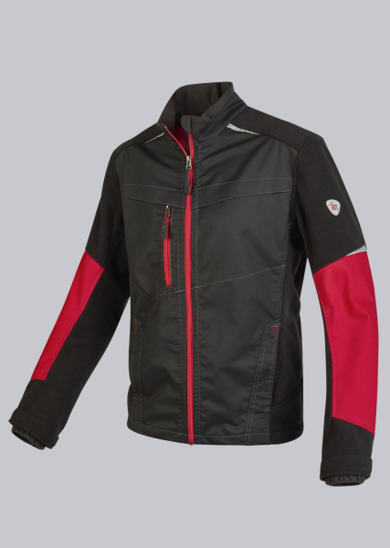 BP-Funktionale Arbeitsjacke fr Herren, ca. 270g/m, schwarz/rot
