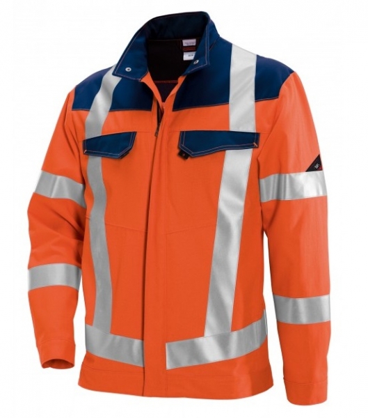 BP-Warn-Schutz-Arbeits-Berufs-Jacke, ca. 270g/m, warnorange/dunkelblau