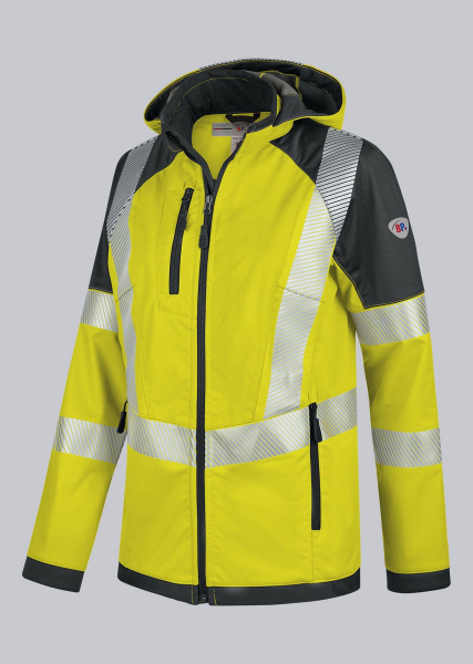 BP-Warnschutz-Stretch-Softshelljacke Damen, 290 g/m, warngelb/anthrazit