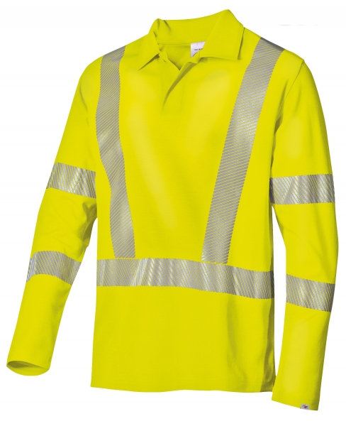 BP-Langarmpoloshirt für Sie & Ihn, warngelb