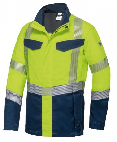 BP-Herren-Arbeitsjacke, Multi Protect Plus, warngelb/nachtblau