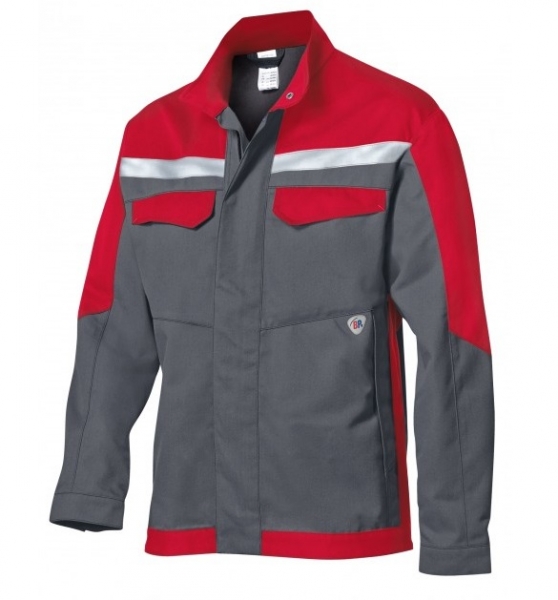 BP-Arbeits-Berufs-Jacke, Blouson, ca. 480g/m, dunkelgrau/rot