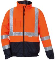 ROFA-SJ-Warn-Schutz-Arbeits-Berufs-Jacke, ca. 185 g/m, leuchtorange-marine