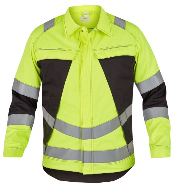 URG-Y Arbeitsbekleidung Berufsbekleidung Warnbekleidung Set Gelb Jacke Hose 