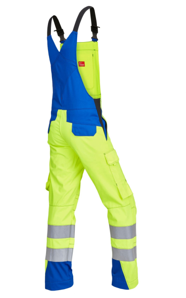 ROFA-Latzhose, Vis Line, 340 g/m�, leuchtgelb/kornblau