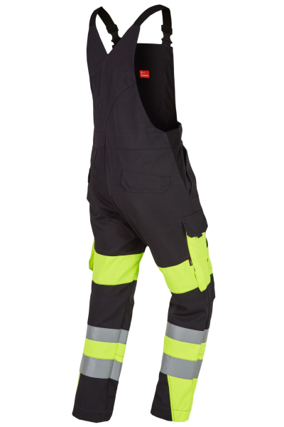 ROFA-Latzhose, Vis Line, 340 g/m�, anthrazit/leuchtgelb