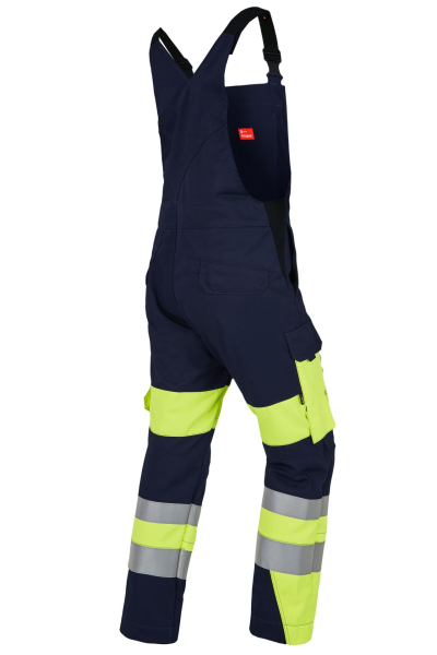 ROFA-Latzhose, Vis Line, 340 g/m�, marine/leuchtgelb