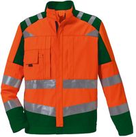 ROFA-Warn-Schutz-Arbeits-Berufs-Bund-Jacke, leuchtorange-grün