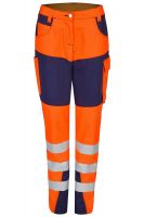 ROFA-Damen-Warn-Schutz-Bundhose, Newline, ca. 290 g/m, leuchtorange-marine