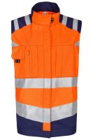 ROFA-Damen-Warn-Schutz-Weste, Newline, ca. 290 g/m, leuchtorange-marine