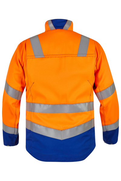 ROFA-Jacke, Multi 7, leuchtorange/kornblau