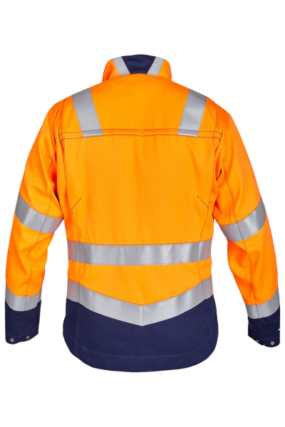 ROFA-Jacke, Multi 7, leuchtorange/marine