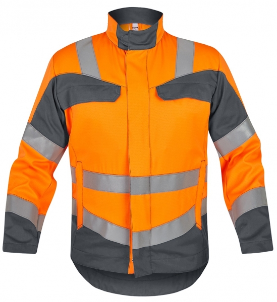 ROFA-Jacke, Multi 7, leuchtorange/grau