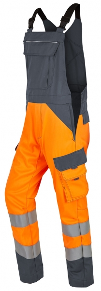 ROFA-Latzhose, Multi 7, leuchtorange/grau