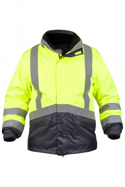 Parka J410171, WARN- & WETTERSCHUTZ, leuchtgelb-marine