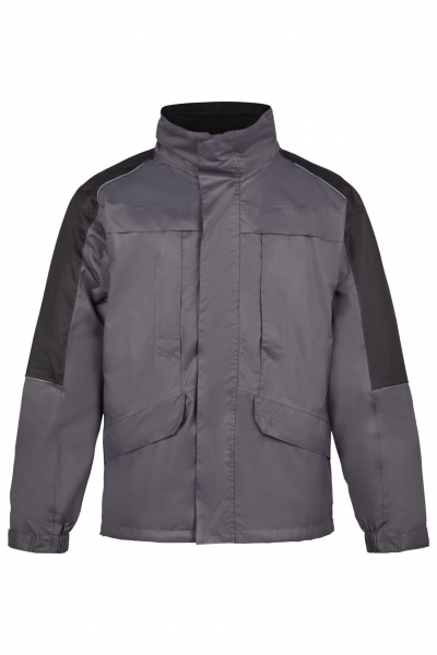 Parka J410191, WINTER-  UND  WETTERSCHUTZ, grau-schwarz