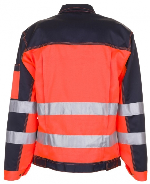 PLANAM Warn-Schutz-Arbeits-Berufs-Bund-Jacke kontrast, Warnschutz-Bekleidung, MG 290, orange/